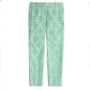 J Crew Eyelet Cafe Capri Pants